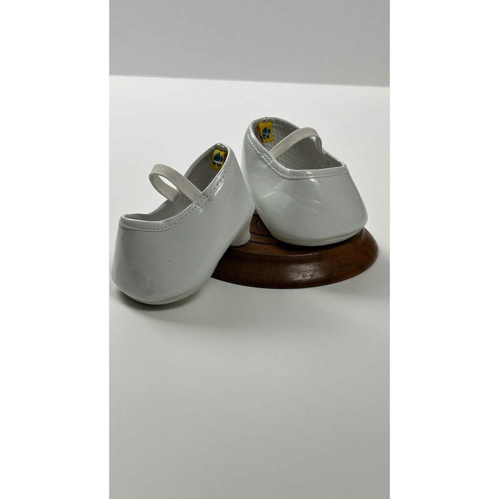 Build-A-Bear Workshop White Patent Mary Jane‎ Shoes Plush Accessory